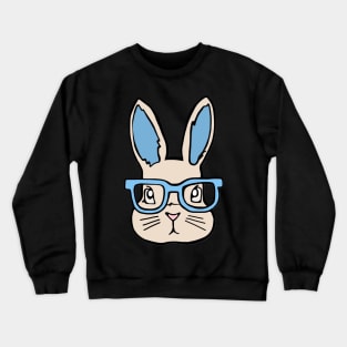 Bunny With Glasses , Super Adorable And Cute Crewneck Sweatshirt